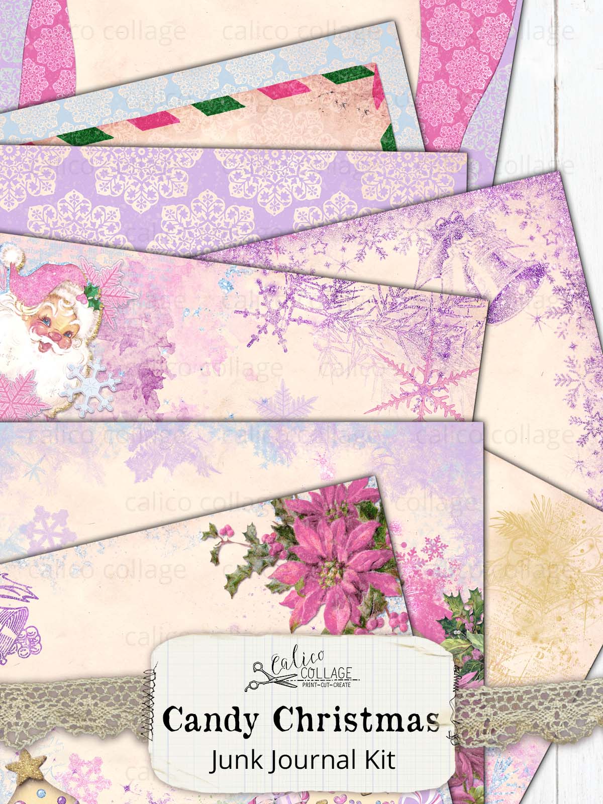 Candy Christmas Printable Journal Kit