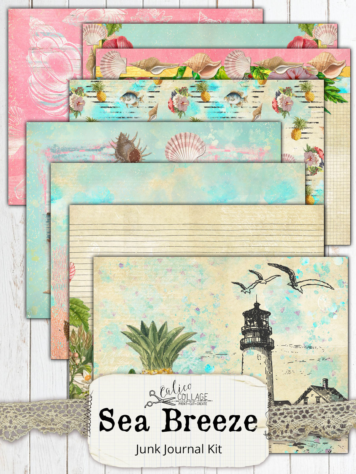 Sea Breeze Printable Journal Kit