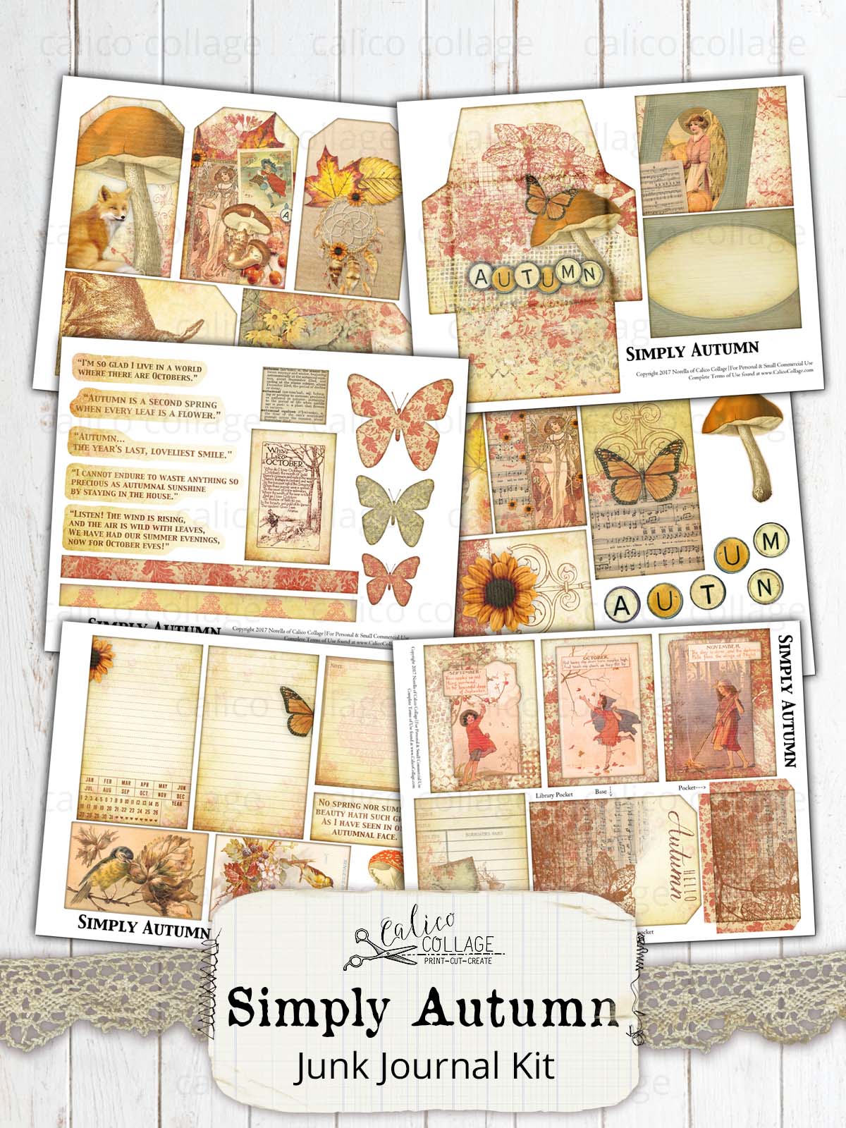 Simply Autumn Printable Journal Kit