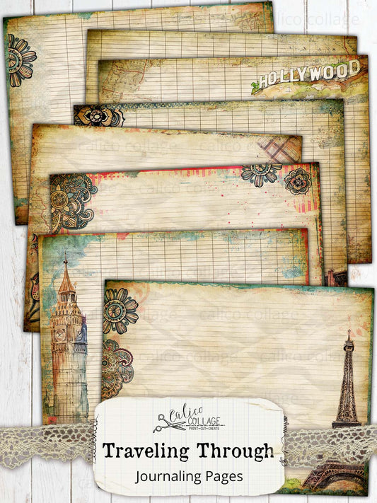 Traveling Through Junk Journal Papers