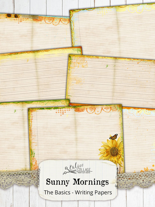 Sunny Mornings Junk Journal Papers