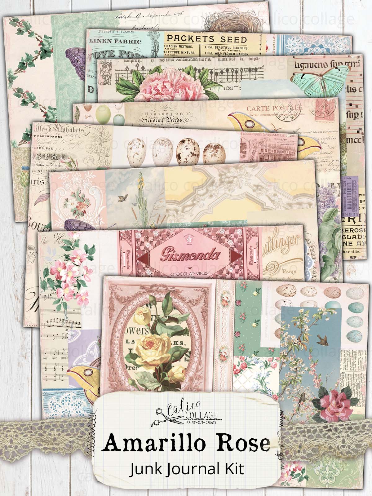 Shabby Chic Junk Journal Kit