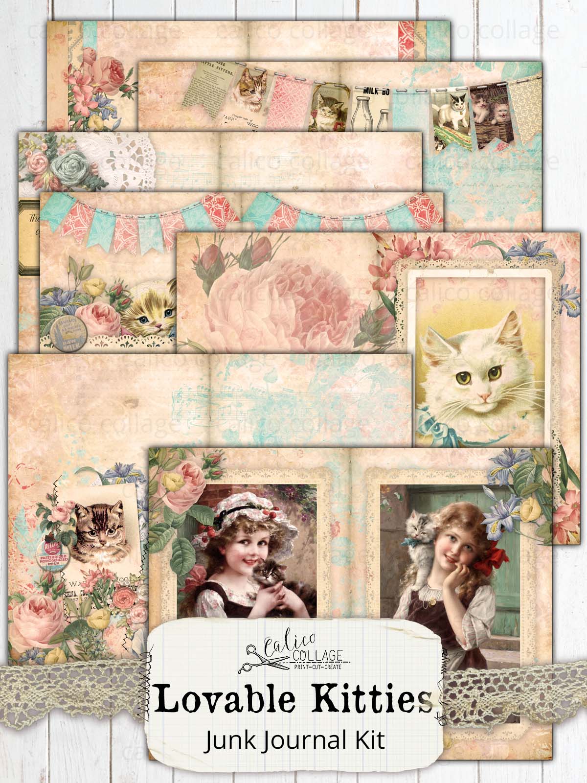 Lovable Kitties Printable Journal Kit