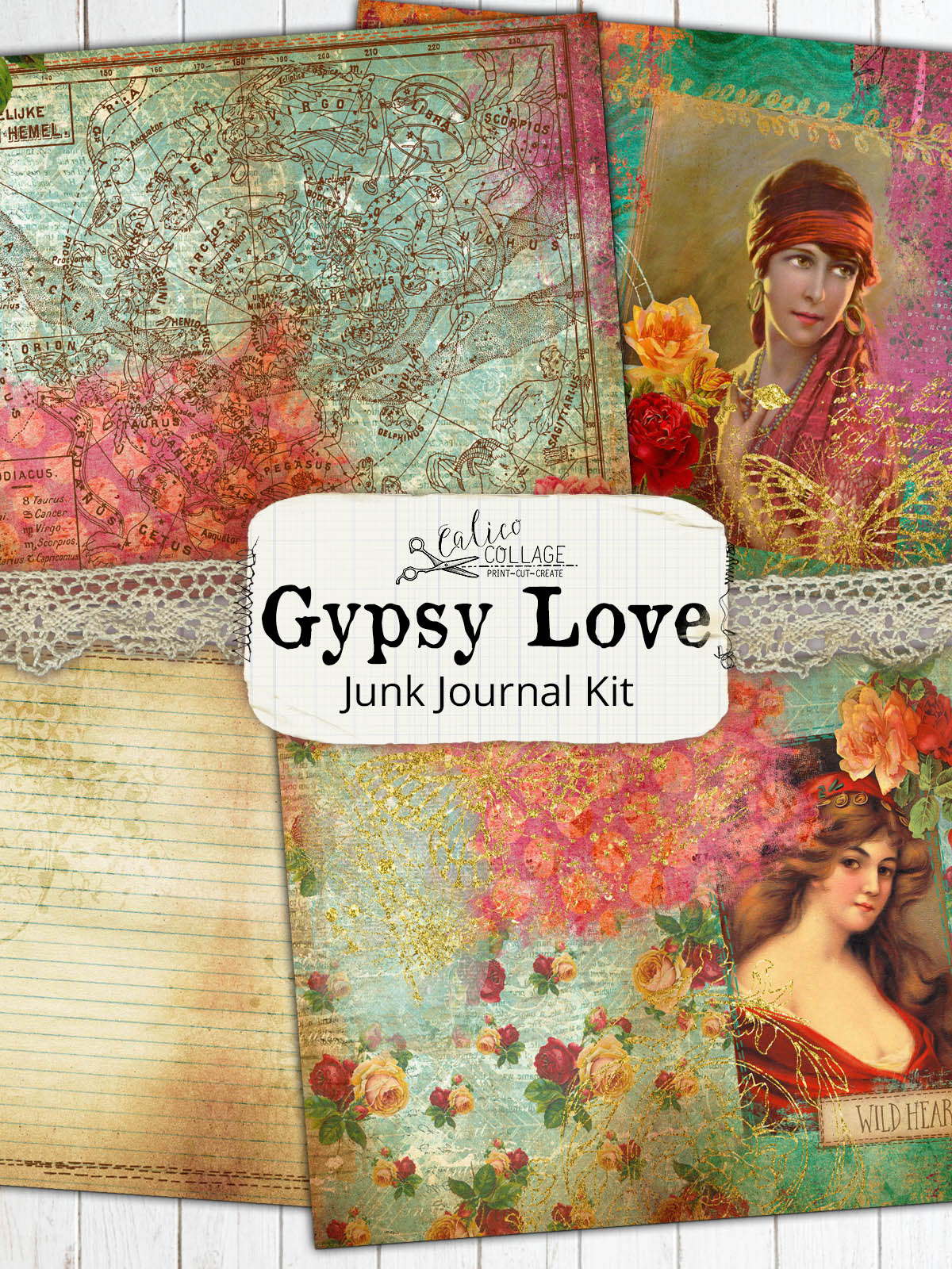 Gypsy Love Printable Junk Journal Kit