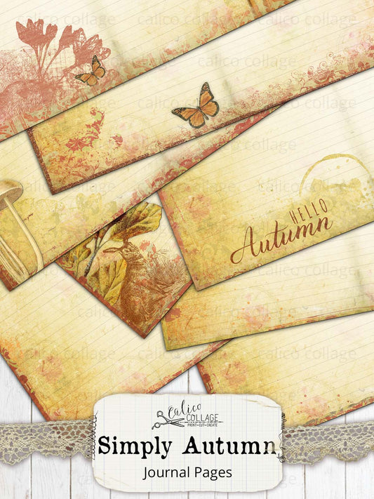Simply Autumn Junk Journal Papers
