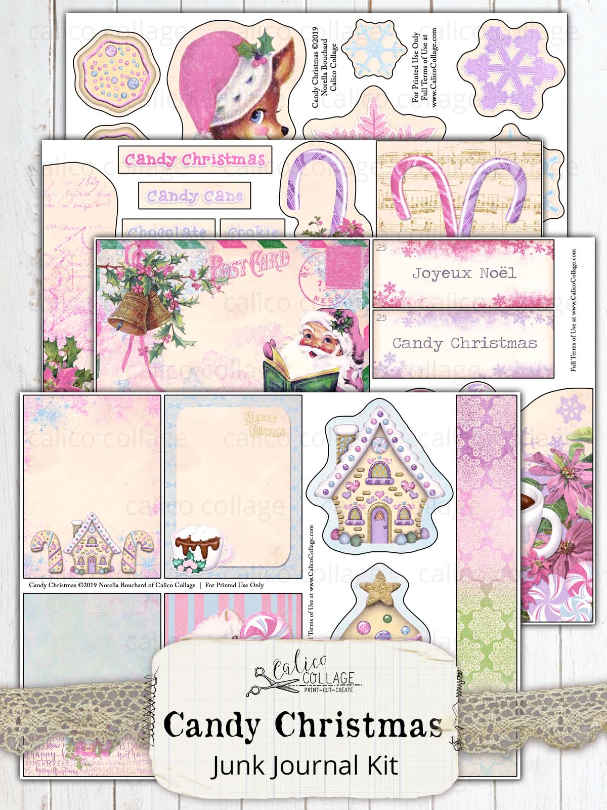 Candy Christmas Printable Journal Kit