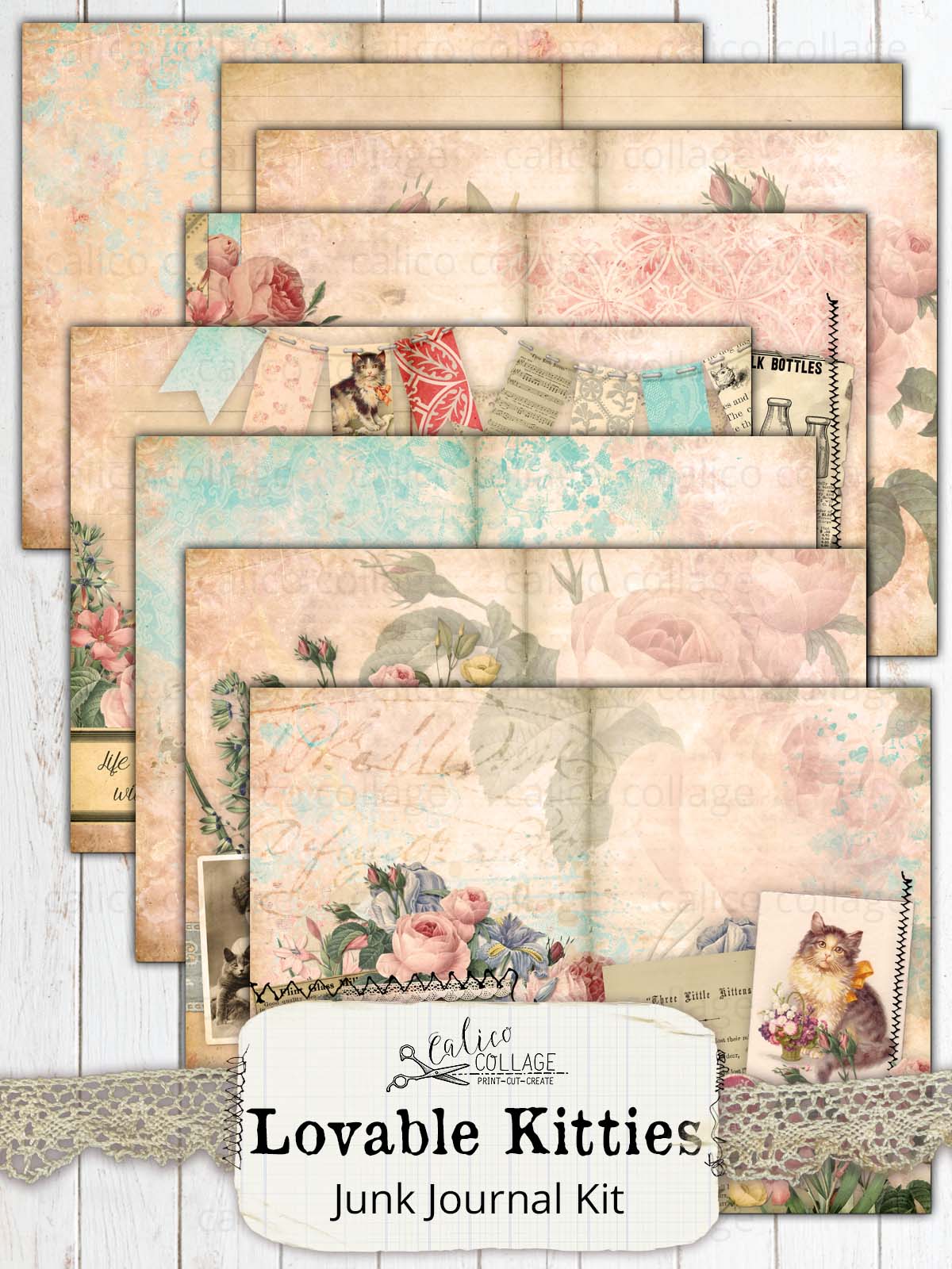Lovable Kitties Printable Journal Kit