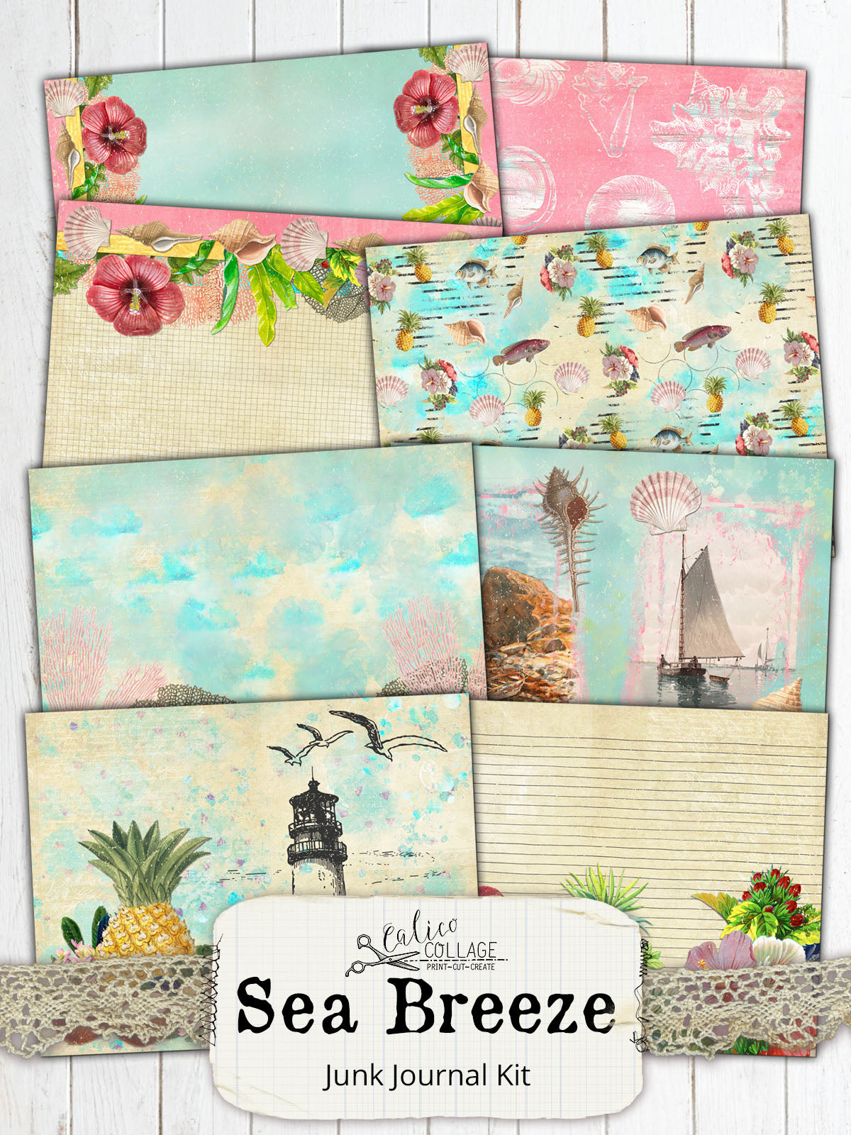 Sea Breeze Printable Journal Kit
