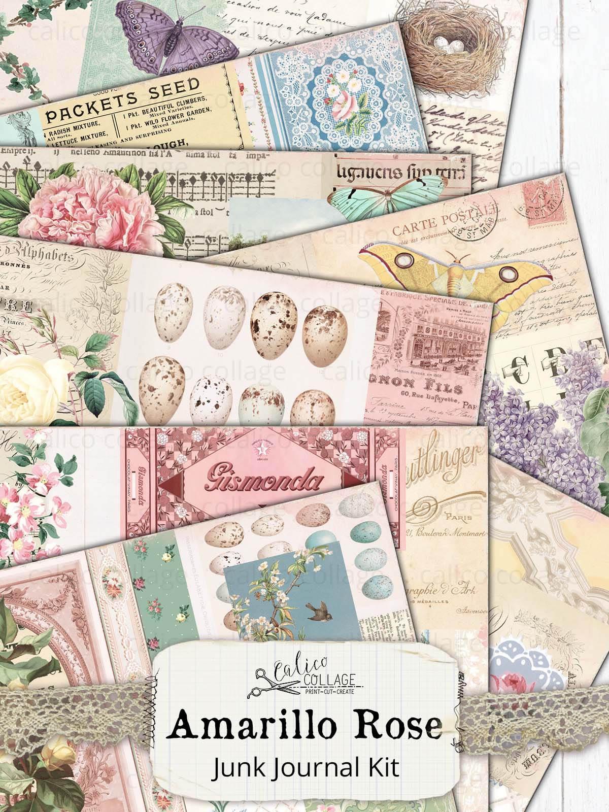 Shabby Chic Junk Journal Kit