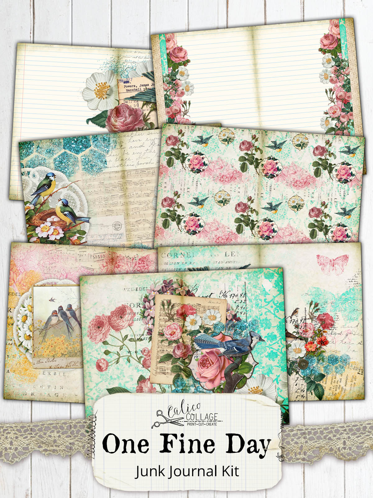 One Fine Day Printable Junk Journal Kit
