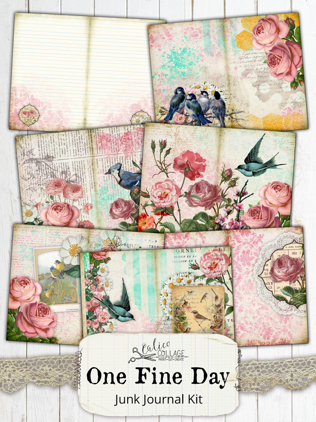 One Fine Day Printable Junk Journal Kit