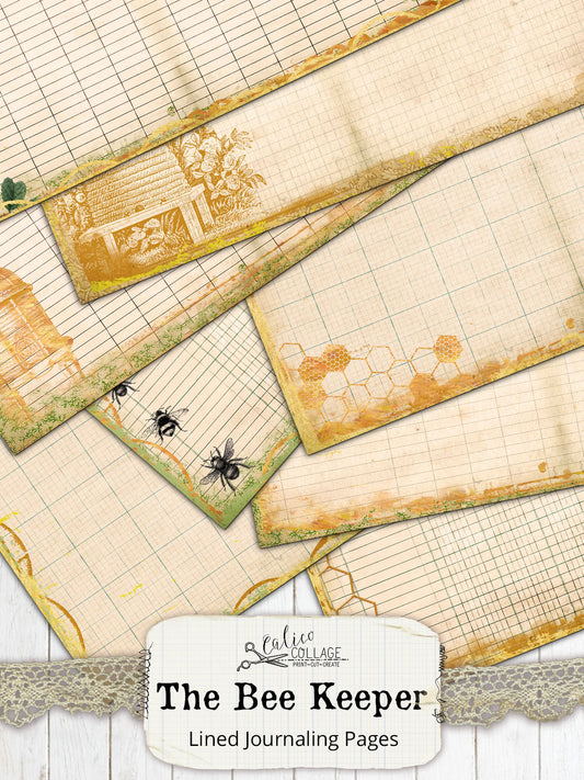 The Bee Keeper Junk Journal Papers