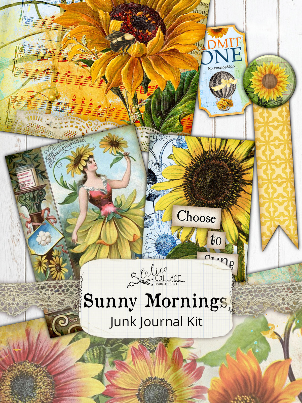 Sunny Mornings Printable Junk Journal Kit