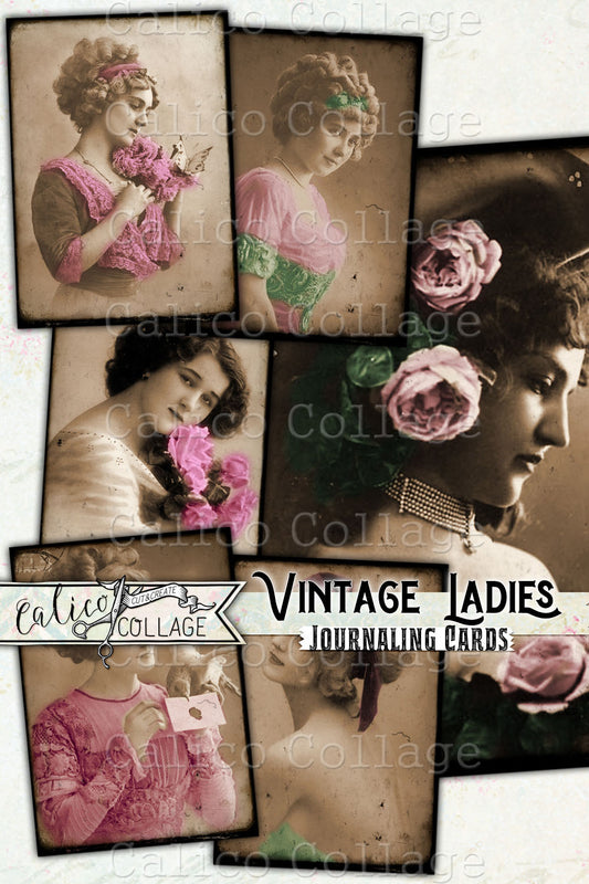 Vintage Ladies Printable Junk Journal Ephemera