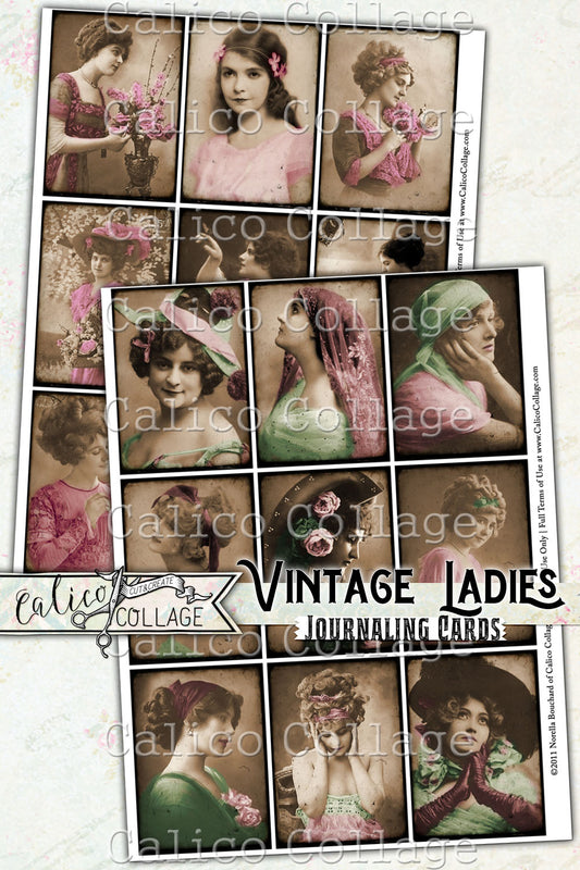Vintage Ladies Printable Junk Journal Ephemera