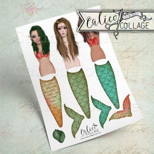 Mermaid Printable Paper Dolls