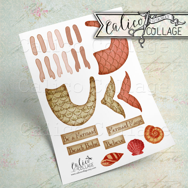 Mermaid Printable Paper Dolls