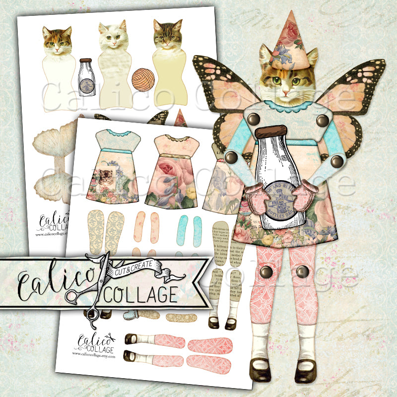 Printable Cat Paper Dolls