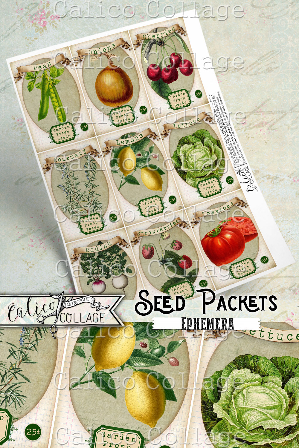 Printable Garden Fresh Seed Packets