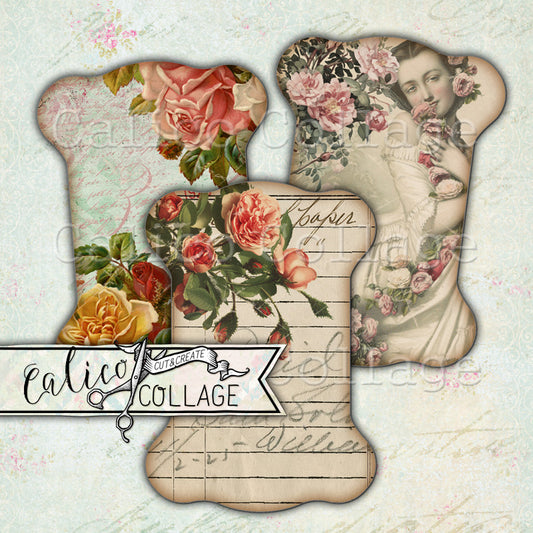 Printable Shabby Chic Ribbon Holders