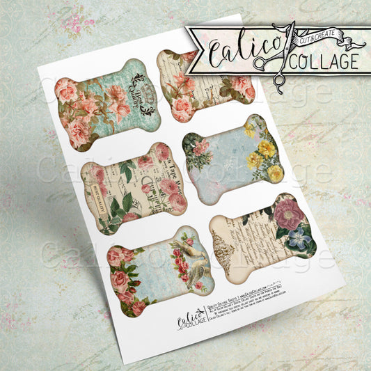 Printable Shabby Chic Ribbon Holders