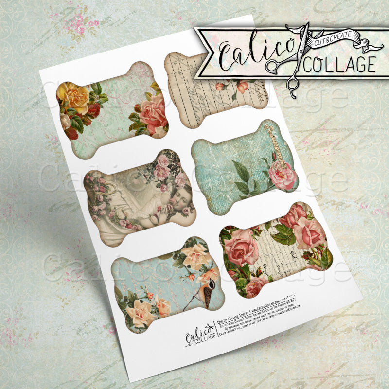 Printable Shabby Chic Ribbon Holders