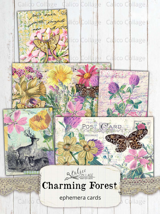 Charming Forest Ephemera Cards