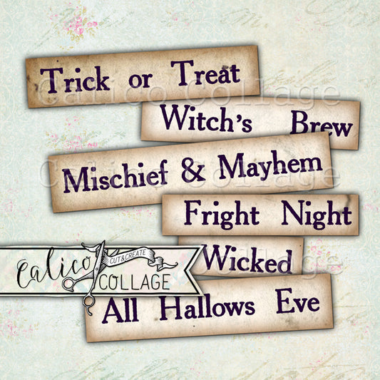 Printable Halloween Words and Sayings