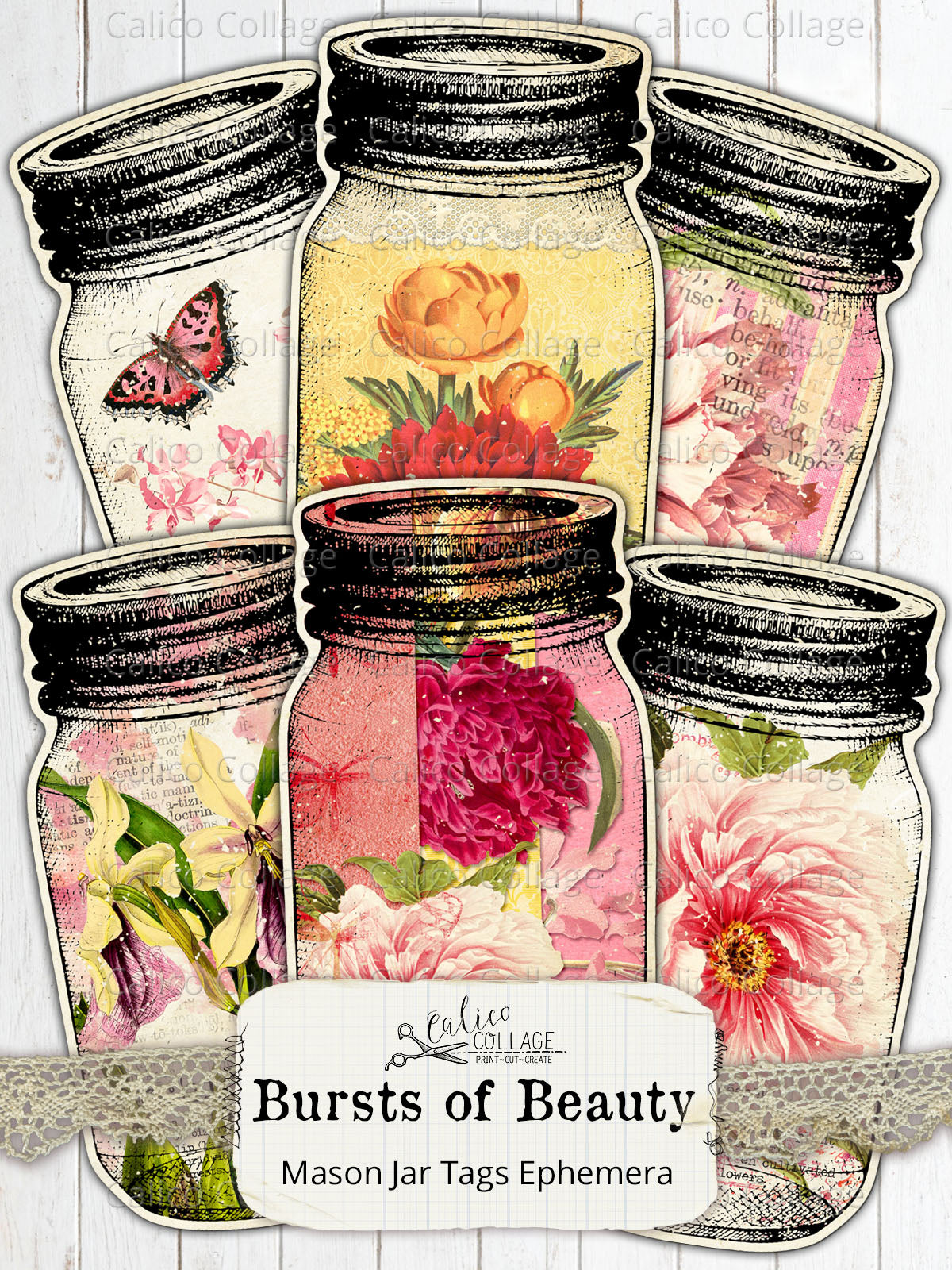 Bursts of Beauty Mason Jar Tags