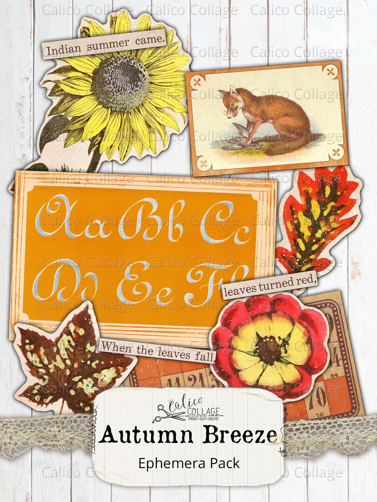 Printable Junk Journal Autumn Ephemera
