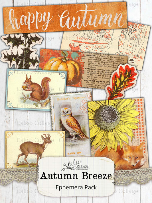 Printable Junk Journal Autumn Ephemera