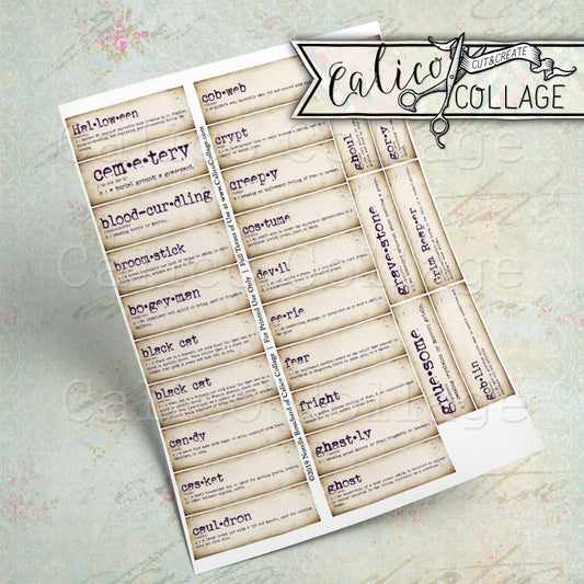Halloween Dictionary Words