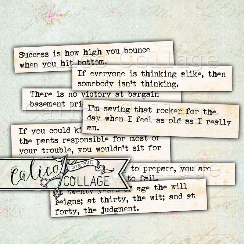 Gentlemen Quotes Printable Mixed Media Words
