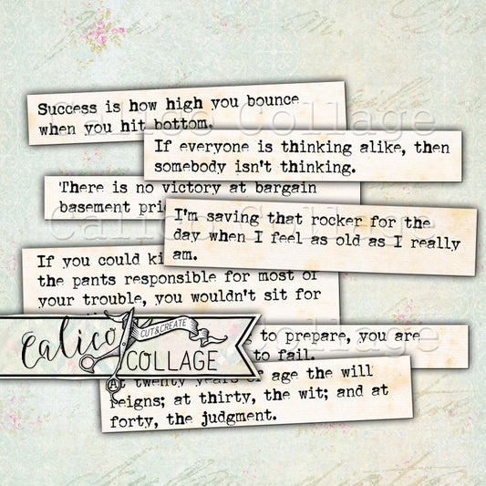 Gentlemen Quotes Printable Mixed Media Words