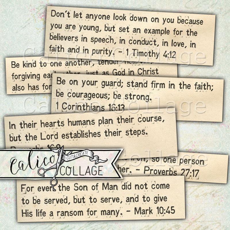Gentleman Bible Verses Printable Mixed Media Words