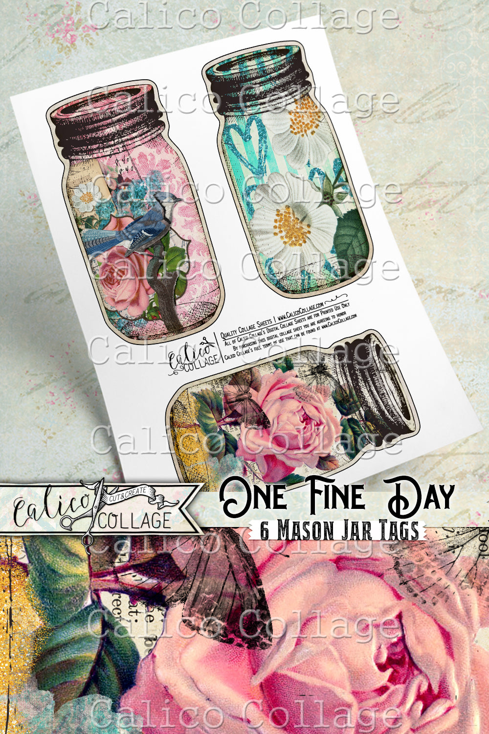Printable One Fine Day Mason Jars