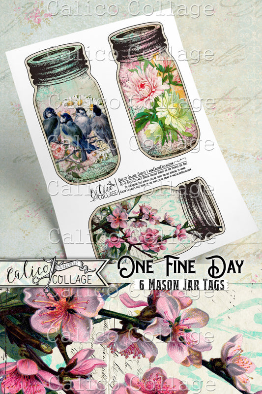 Printable One Fine Day Mason Jars
