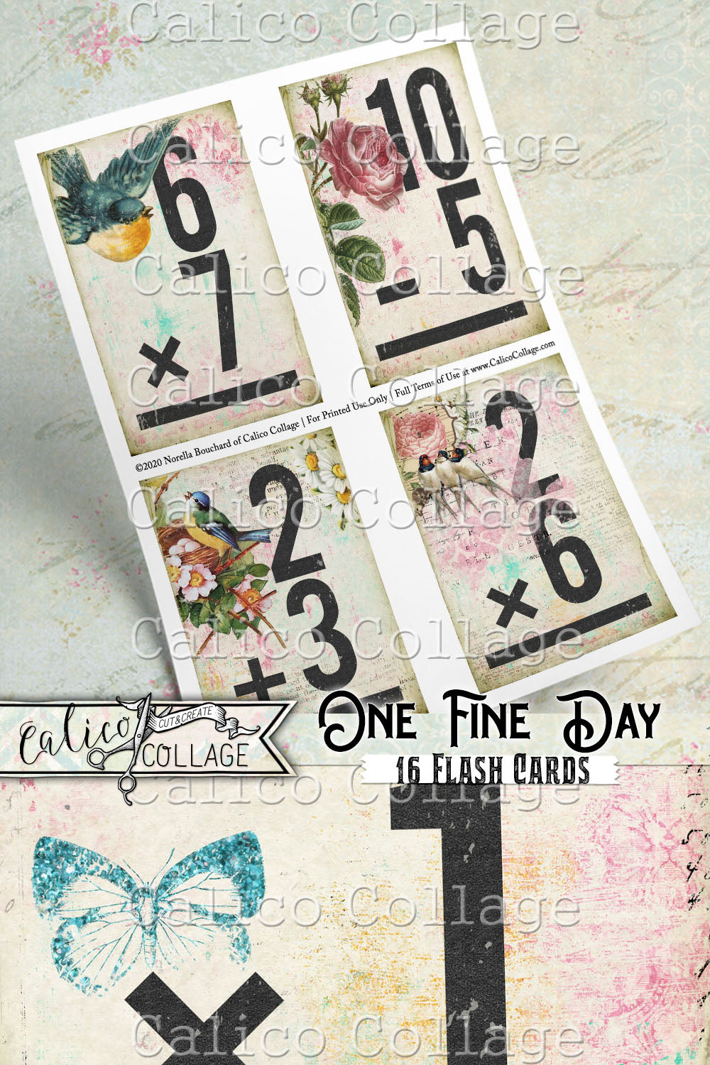 One Fine Day Printable Flashcards, Ephemera Pack