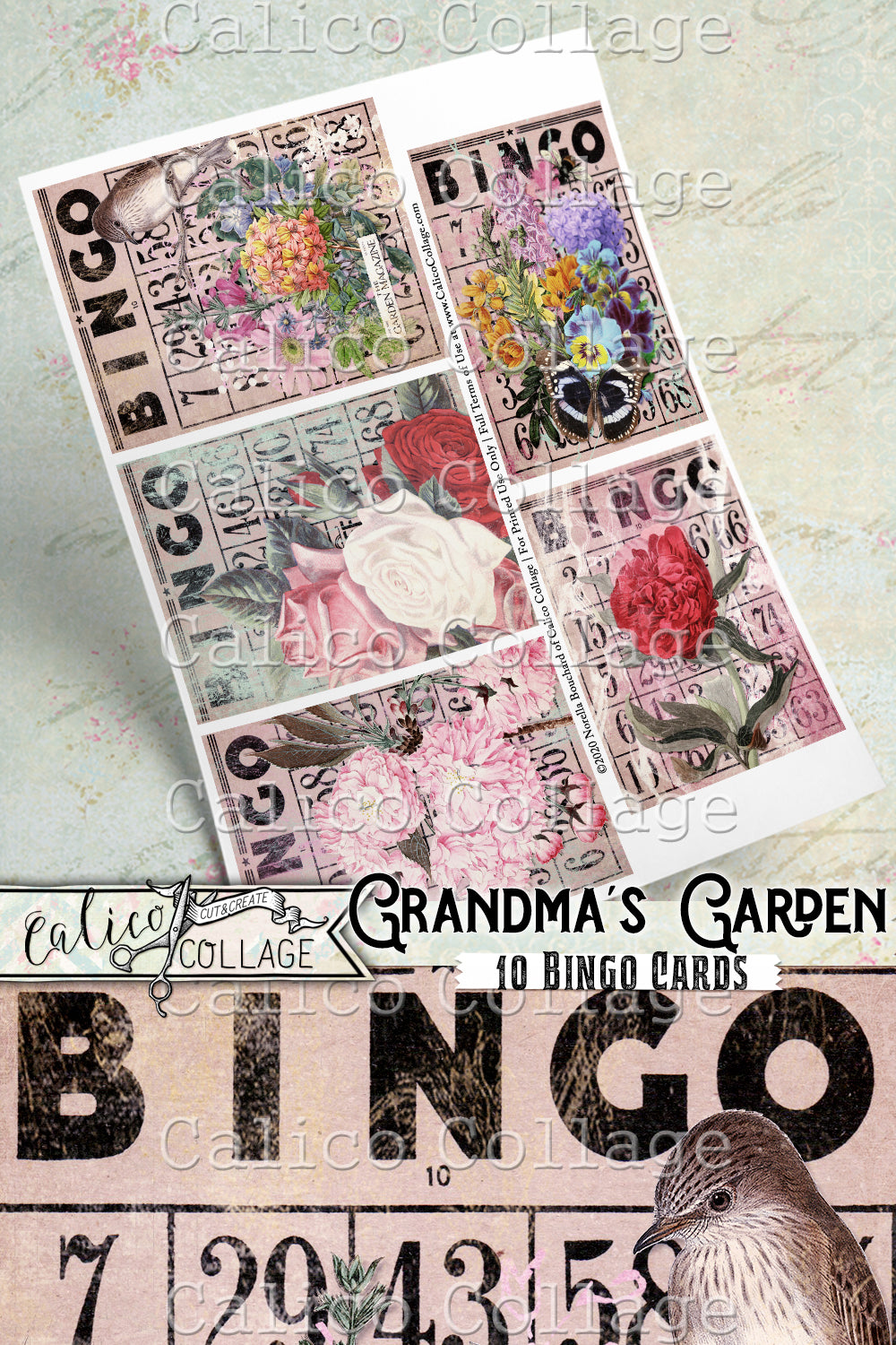 Printable Bingo Cards, Grandma's Garden