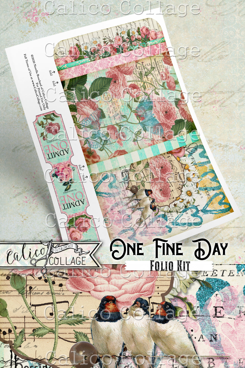 One Fine Day Junk Journal Folio Kit