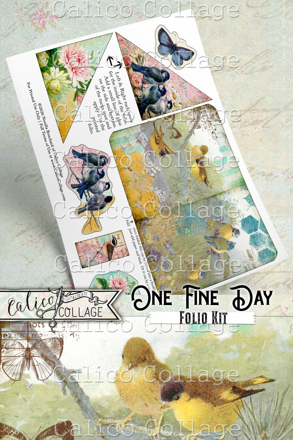 One Fine Day Junk Journal Folio Kit