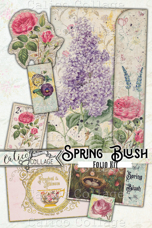 Spring Blush Junk Journal Folio Kit