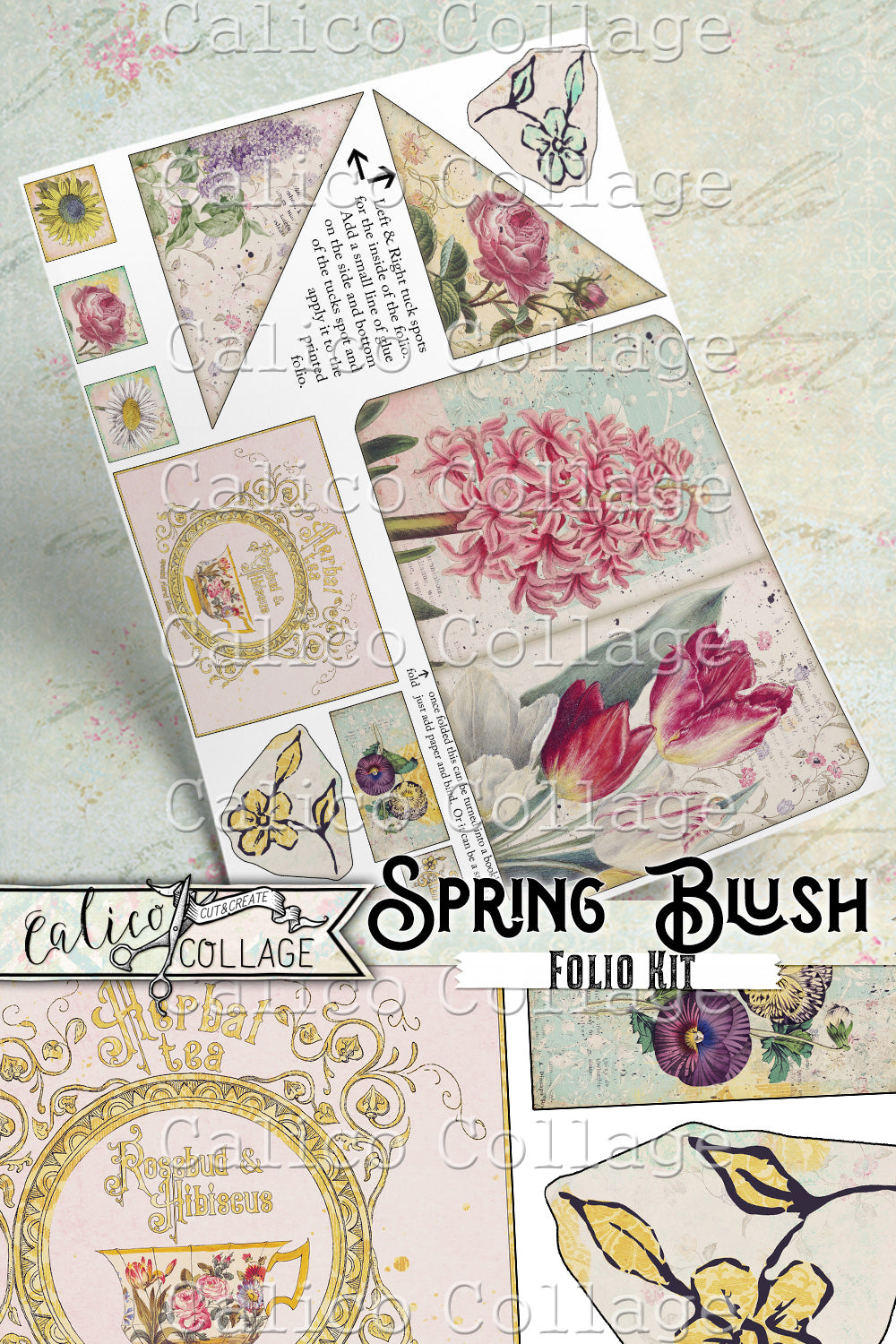 Spring Blush Junk Journal Folio Kit