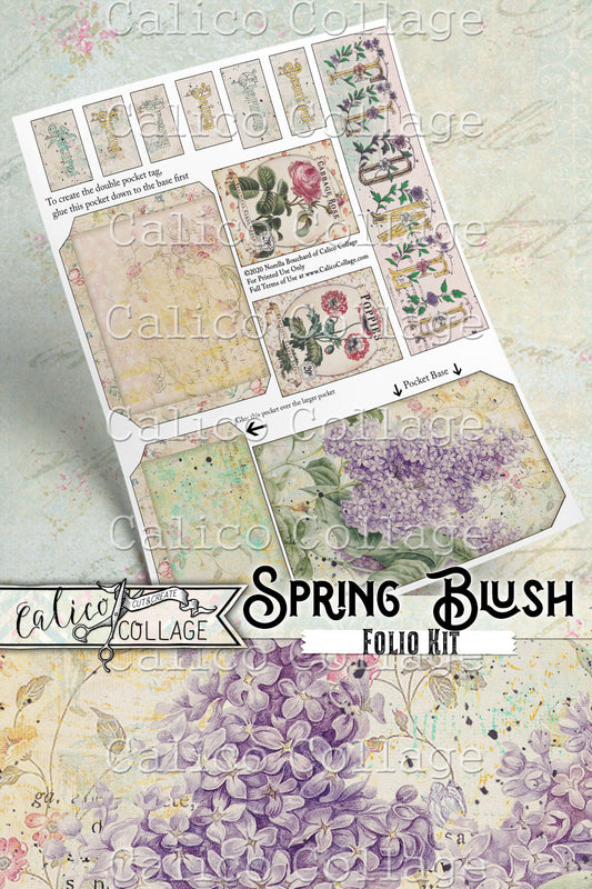 Spring Blush Junk Journal Folio Kit