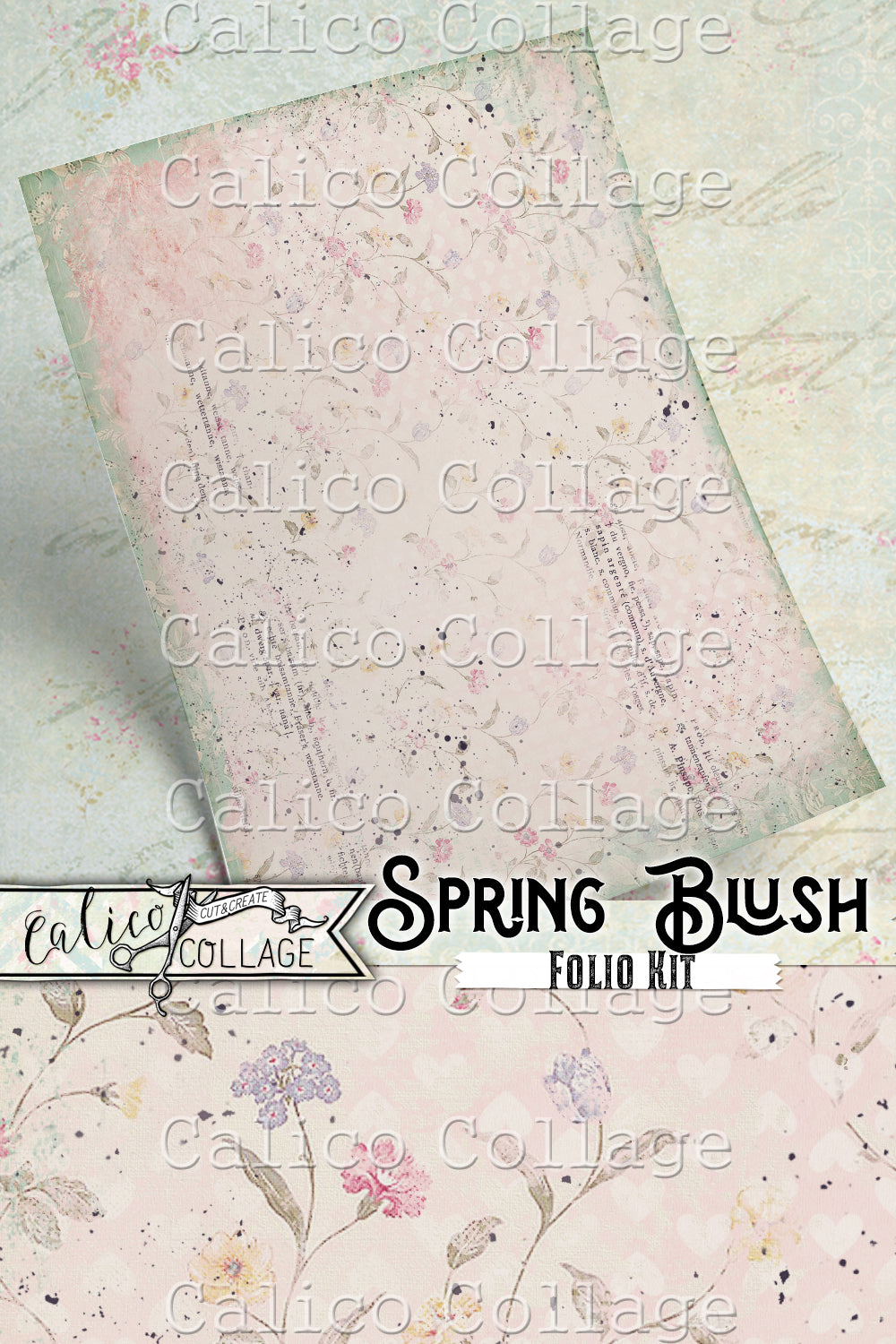 Spring Blush Junk Journal Folio Kit