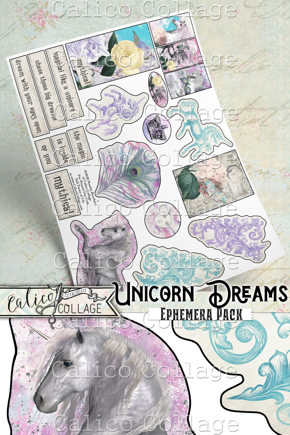 Unicorn Dreams Ephemera Pack