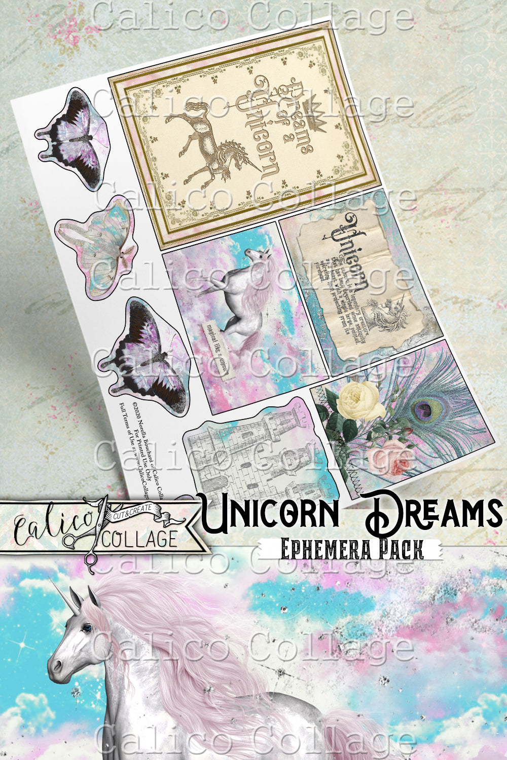 Unicorn Dreams Ephemera Pack