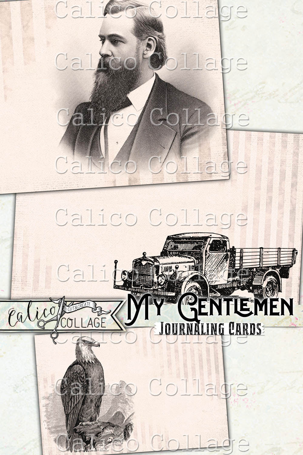 My Gentlemen Junk Journal Journaling Cards