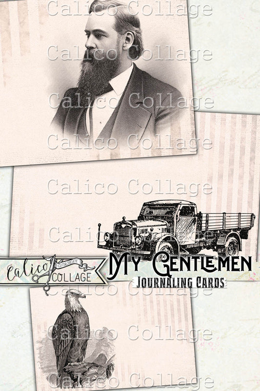 My Gentlemen Junk Journal Journaling Cards
