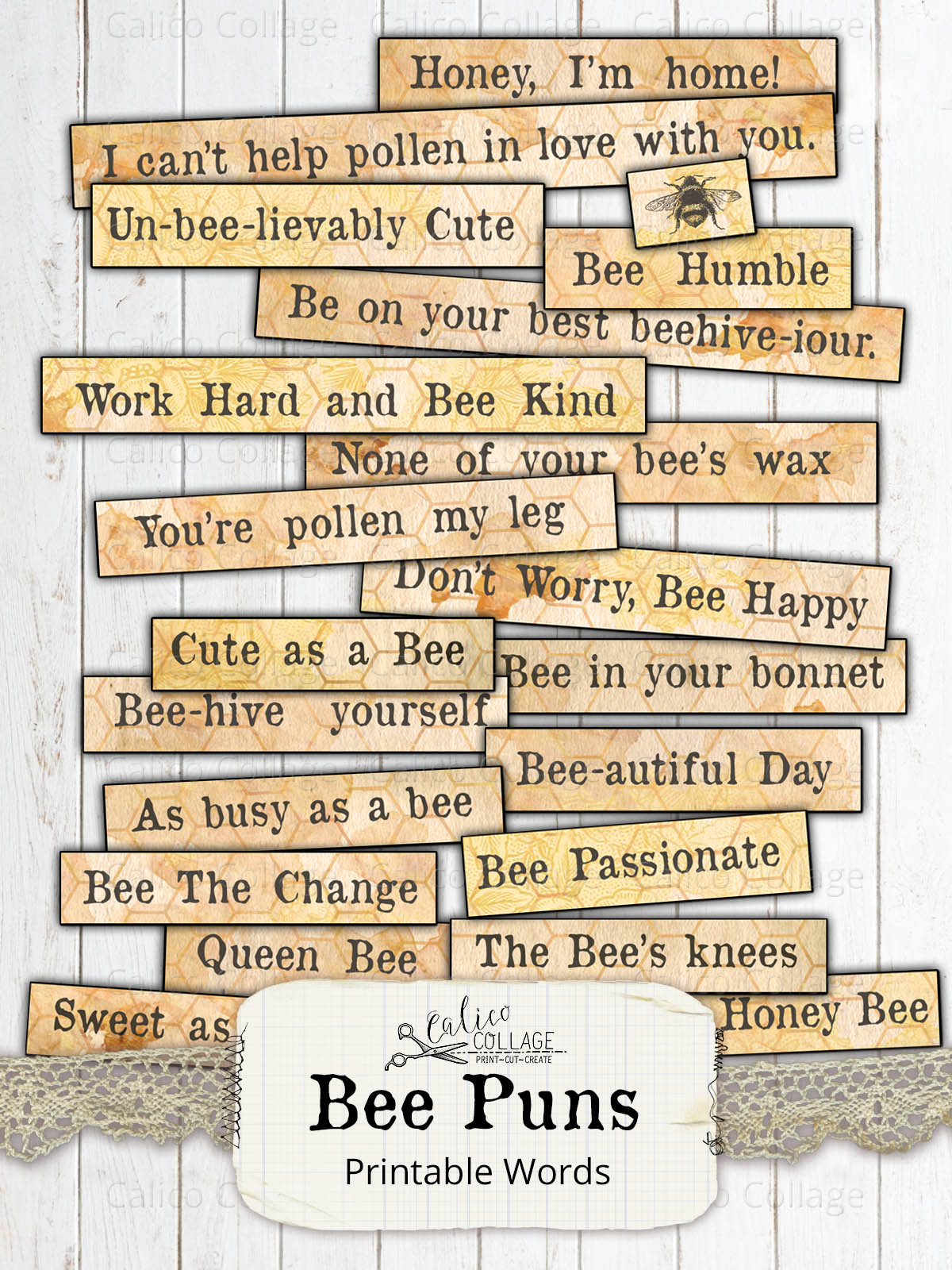 Bee Puns Ephemera Words, Bee Keeper